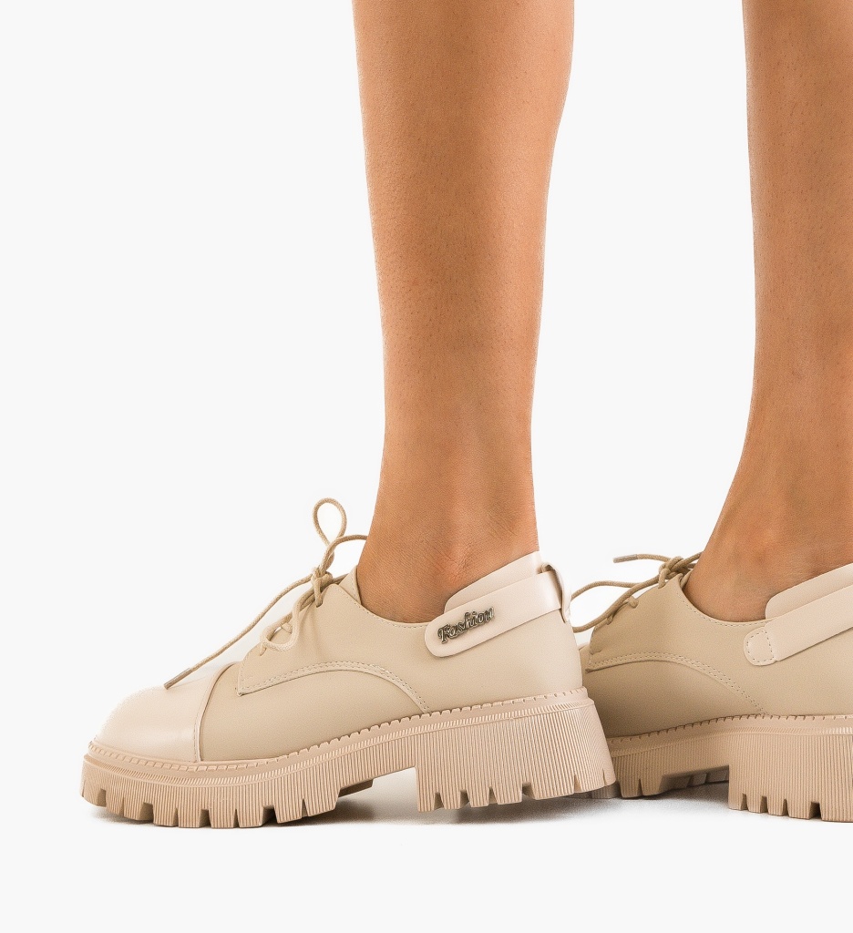 Pantofi Casual Dama Luiza Bej | Confort & Stil - imagine 3
