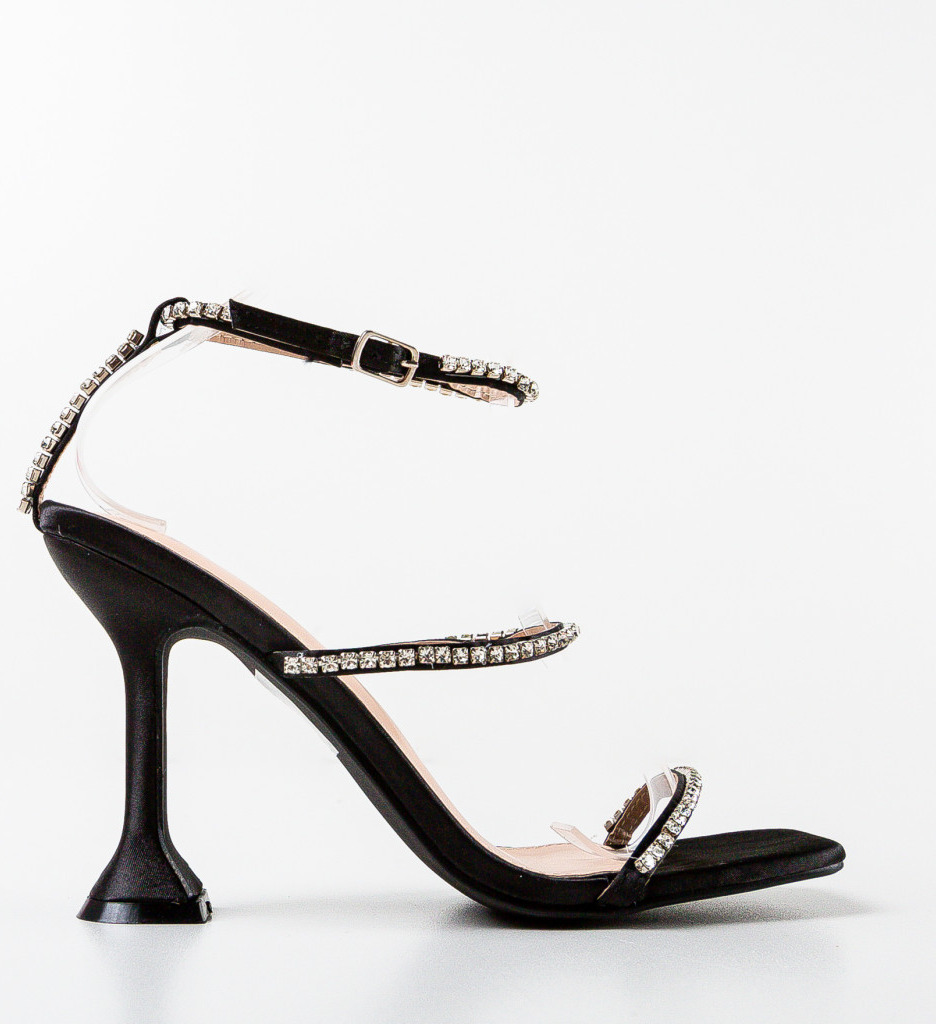 Sandale cu Toc Selina Negre - Eleganță Maximă - imagine 4