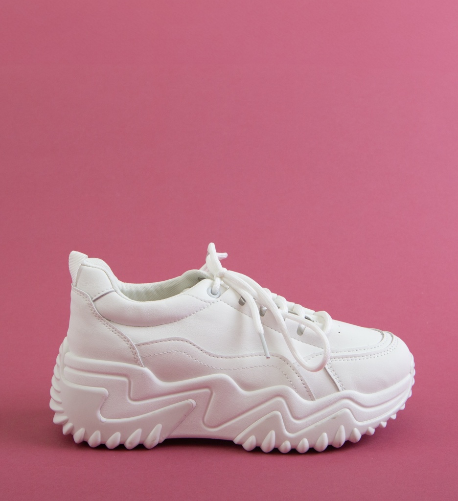 Sneakers Dama Montaez Albi - Confort și Stil - imagine 2