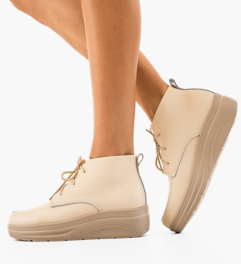 Pantofi Casual Bergamon Bej - Confort și Stil - imagine 4