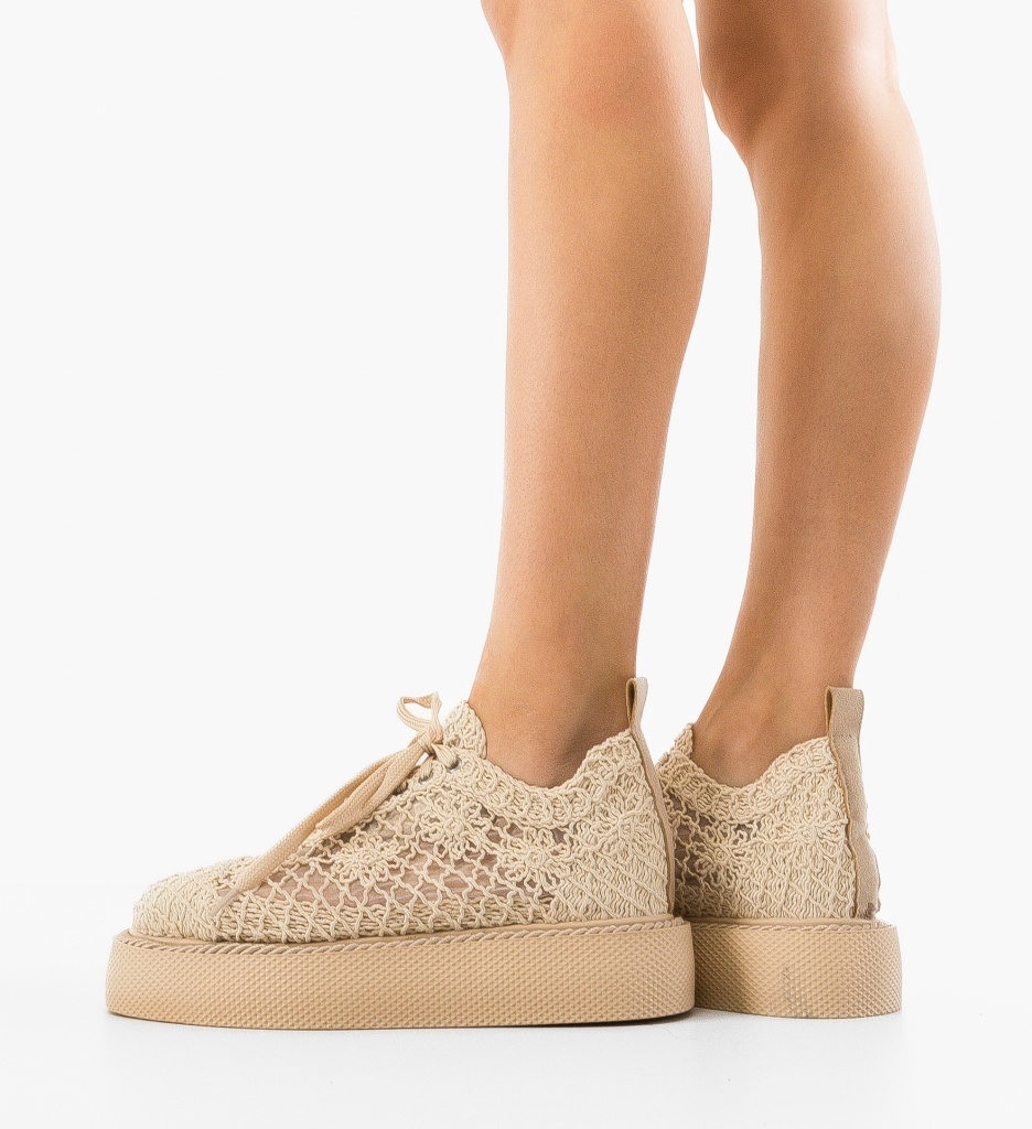 Pantofi Casual Ystory Bej - Confort Stilat