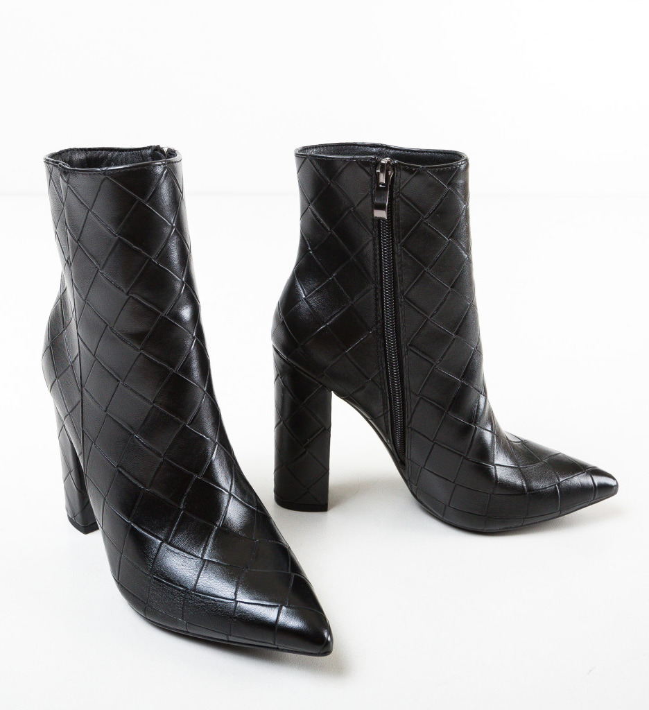 Botine Huber Negre - Eleganță și Confort - imagine 5