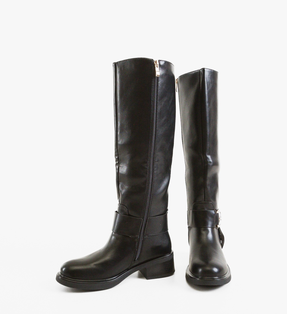 Cizme Dama Kurtis Negre Depurtat - Eleganță și Stil - imagine 3