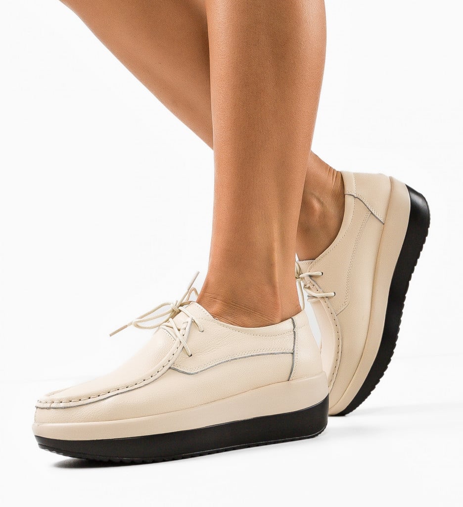 Pantofi Casual Vlasta Bej - Confort și Stil - imagine 5