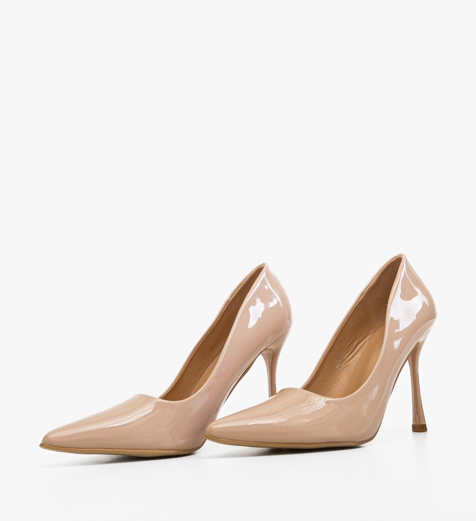 Pantofi Dama Paple Nude Eleganți - imagine 3