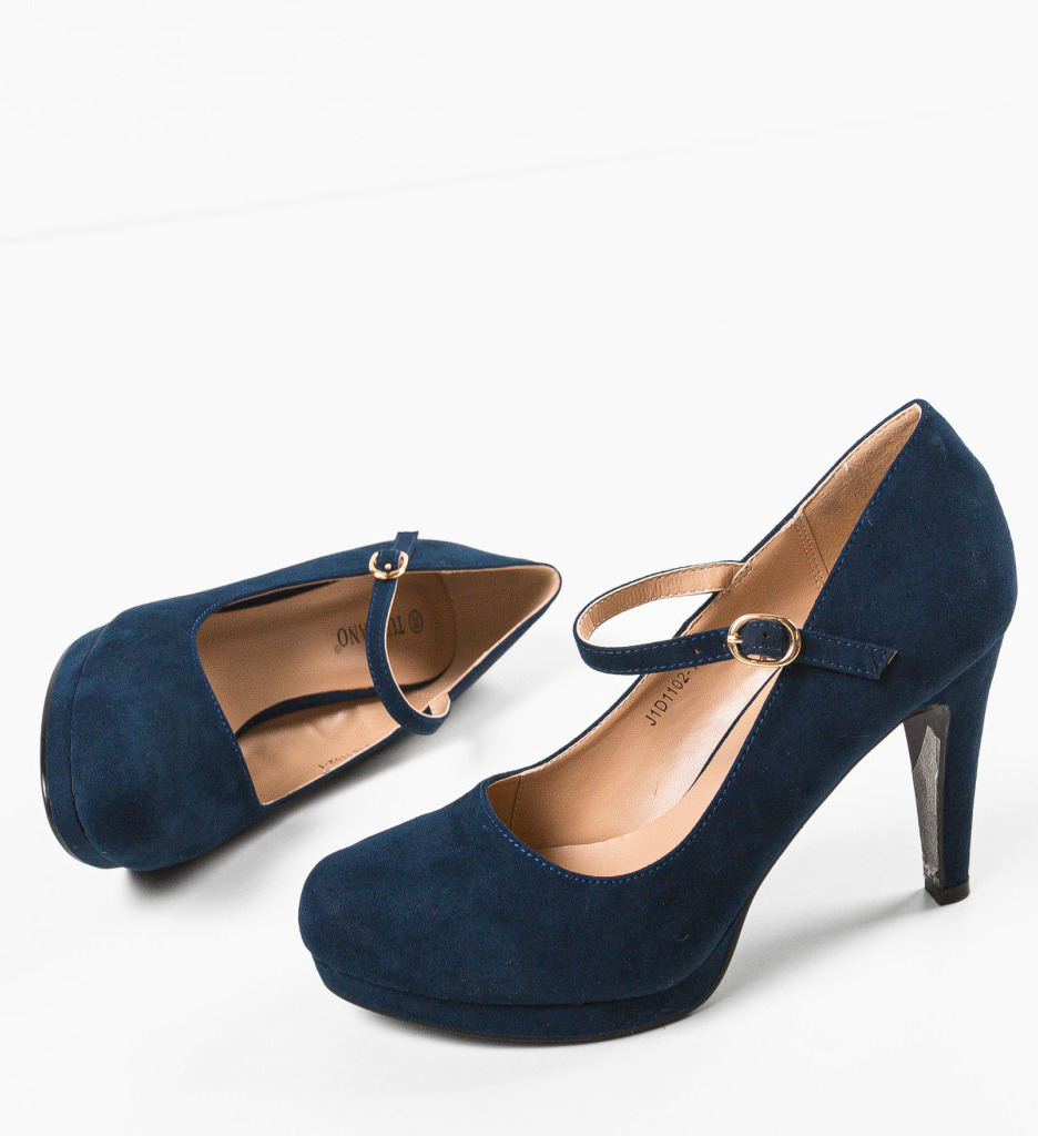 Pantofi Dama Ajano Bleumarin Eleganți - imagine 6