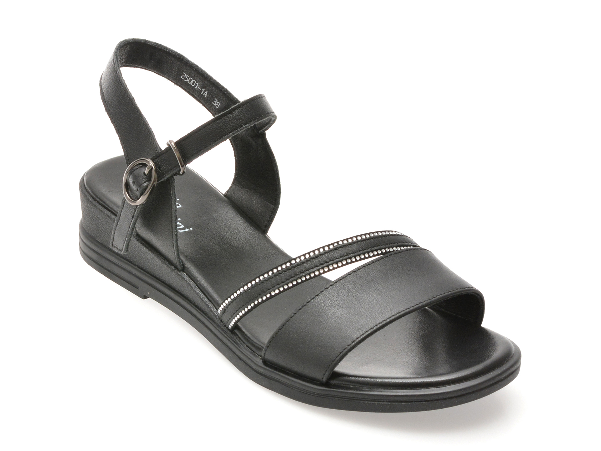 Sandale FLAVIA PASSINI negre din piele naturală