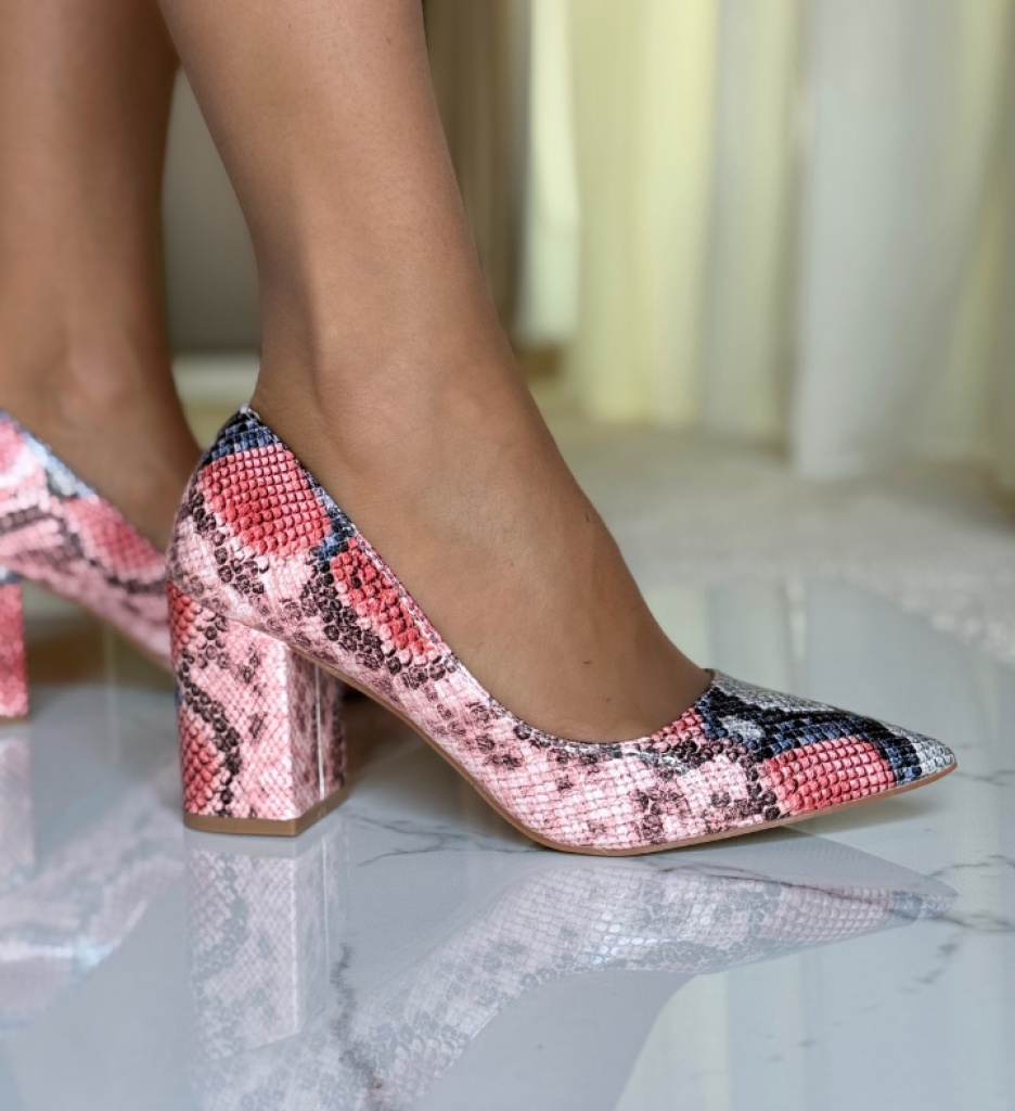 Pantofi cu Toc Codill Roz 2 - Stil Feminin