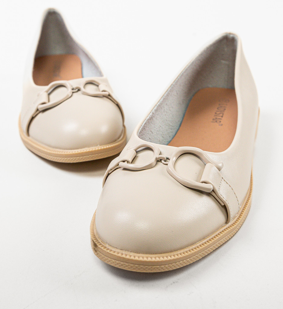 Pantofi Casual Dama Starry Bej - Confort & Stil - imagine 6