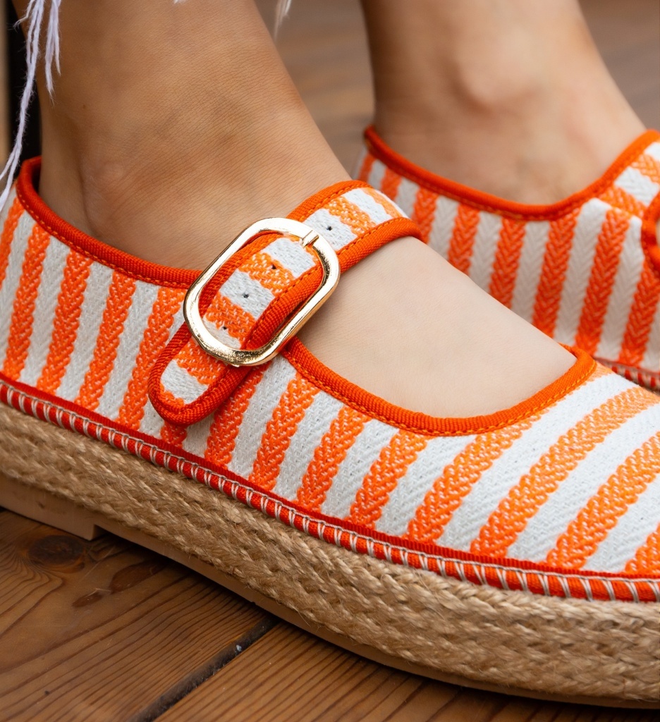 Espadrile Dama Gamny Portocalii | Casual & Confort - imagine 4