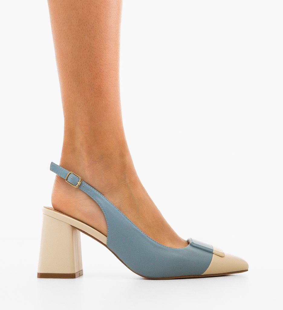 Pantofi Sandy Albastru - Eleganță și Stil - imagine 4
