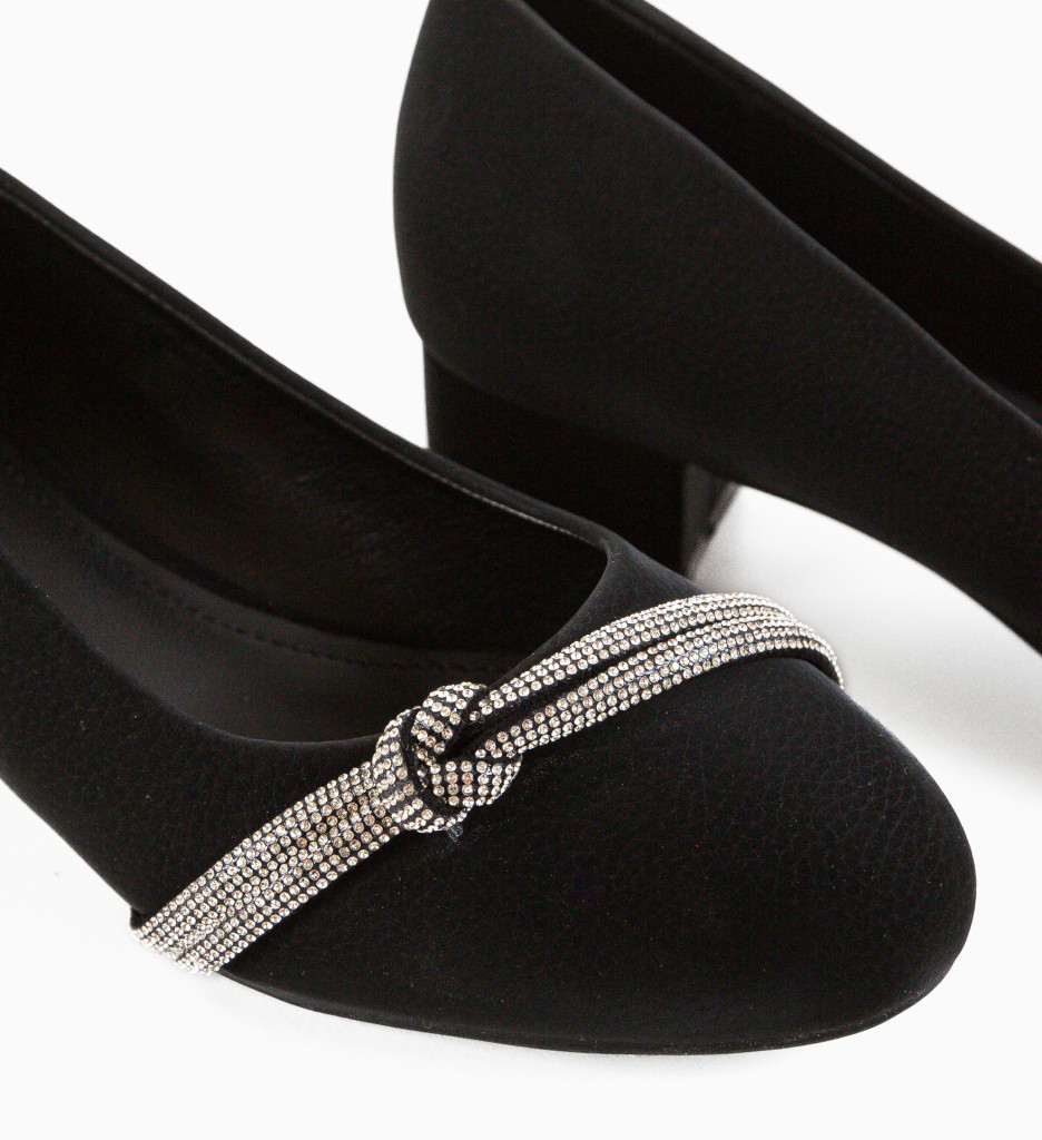 Pantofi dama Turen Negri cu toc elegant - imagine 7