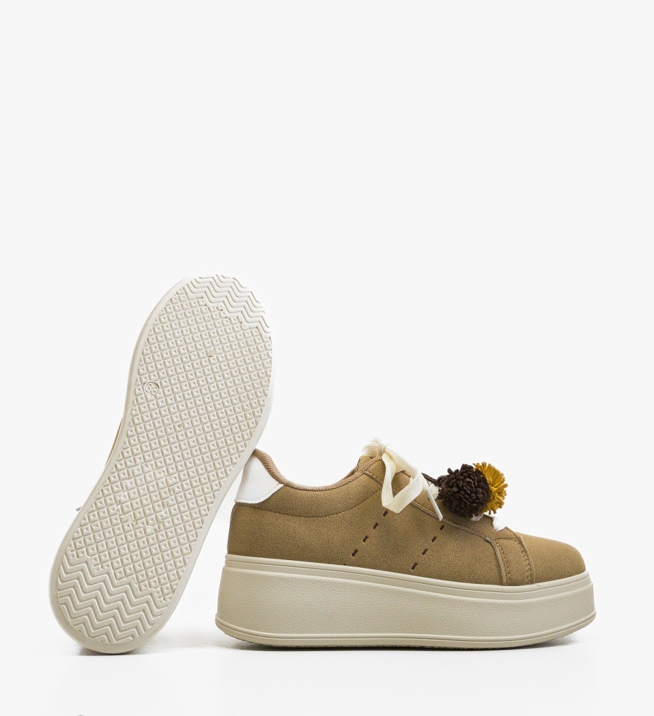 Sneakers Dama Kukar Khaki – Confort și Stil Sport - imagine 3