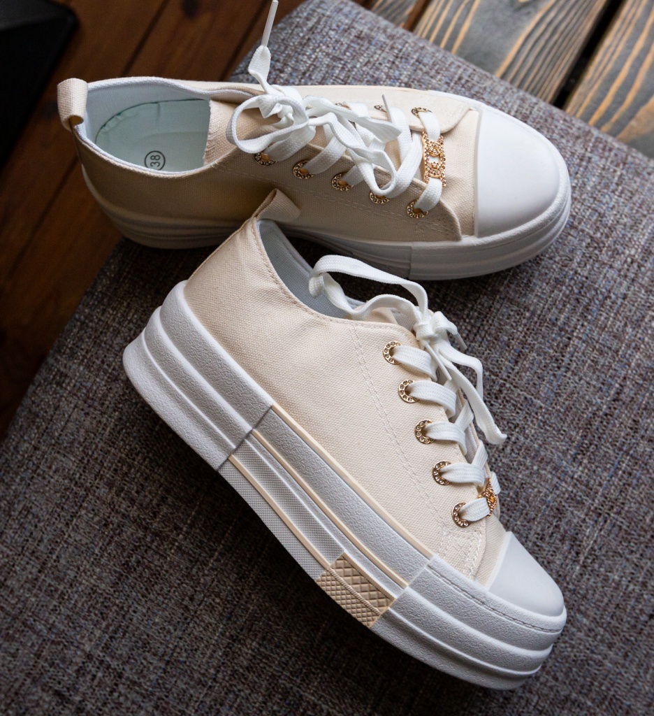 Sneakers Dama Heyh Bej - Confort Sporit - imagine 7
