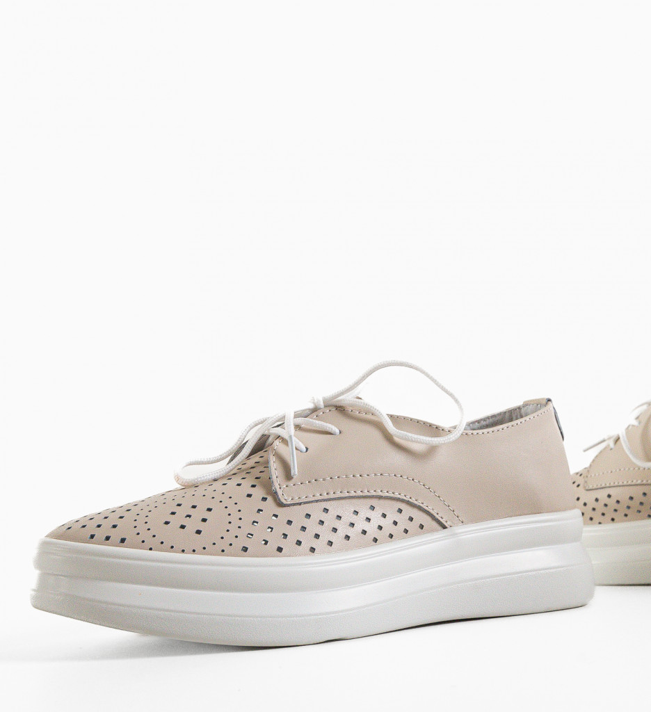 Pantofi Casual Dama Bej - Confort si Stil - imagine 5