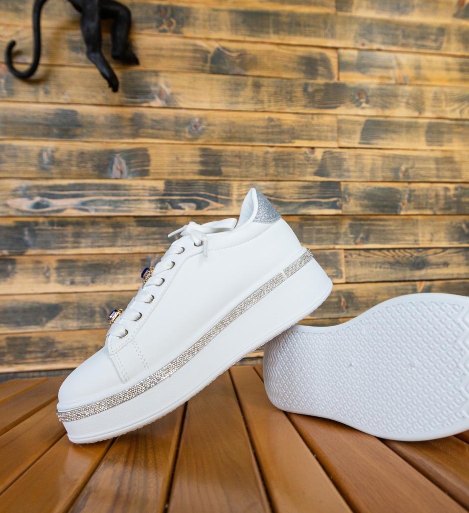 Sneakers Dama Weland Argintii - Stil și Confort - imagine 6