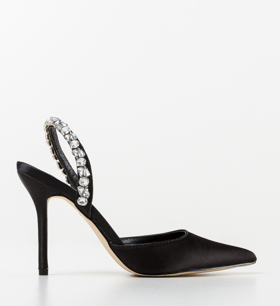 Pantofi dama Madaly cu toc | Eleganță Negru - imagine 2