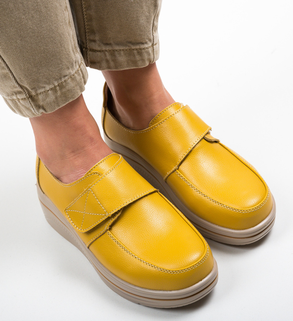 Pantofi Sport Hausberg Galbeni | Confort & Stil - imagine 3
