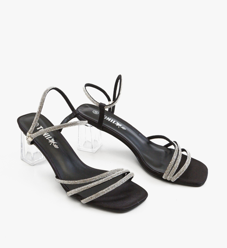 Sandale Dama Leyan Negri cu Toc Eleganți - imagine 8