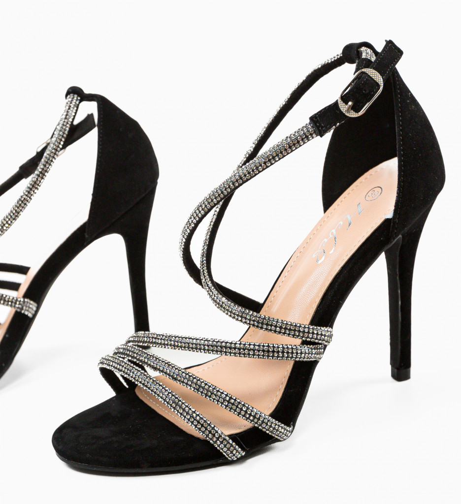 Sandale Tarker Negre cu Toc - Eleganță Maximă - imagine 5