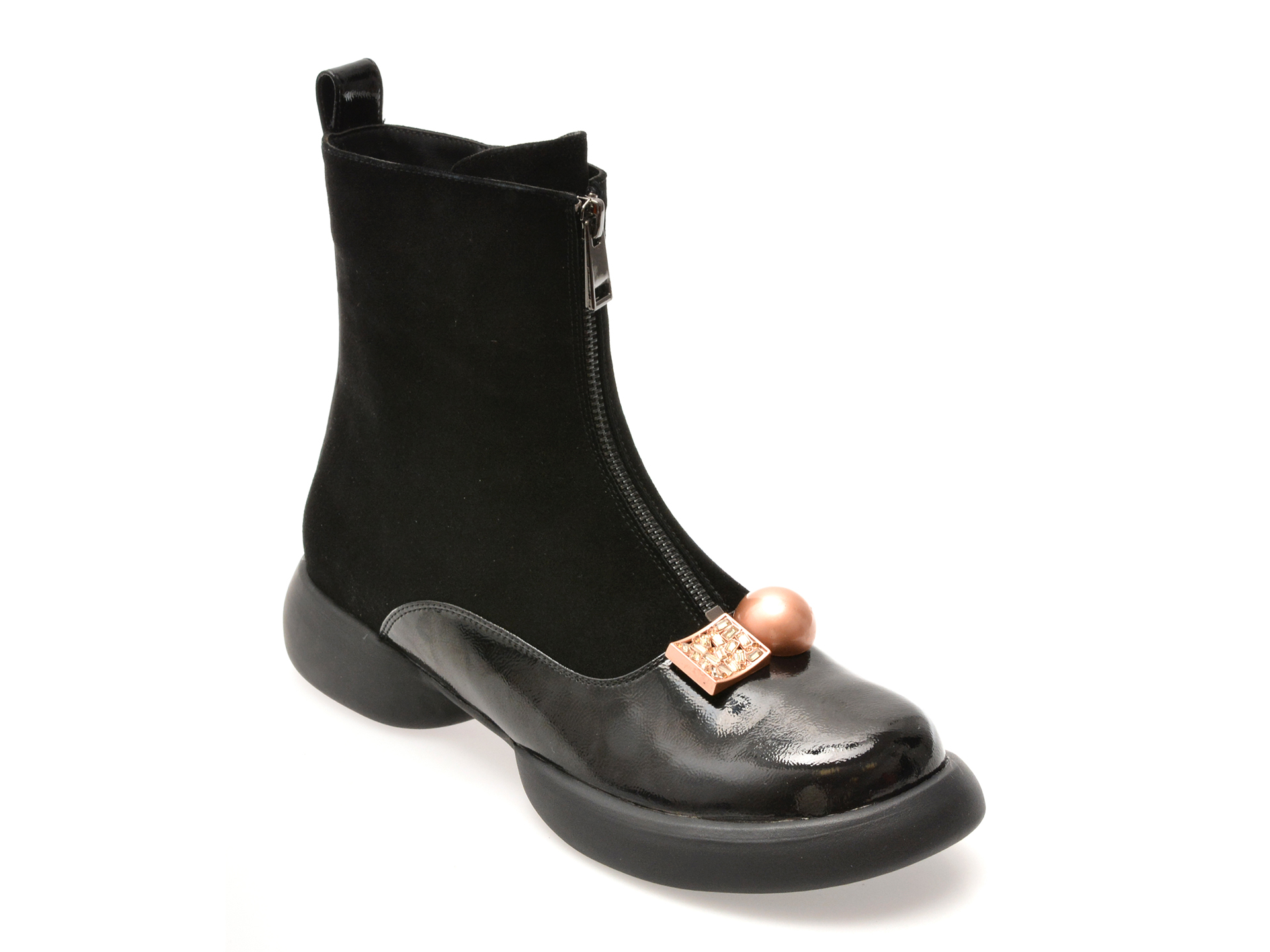 Ghete Gryxx Negre Piele Întoarsă - Eleganță și Confort