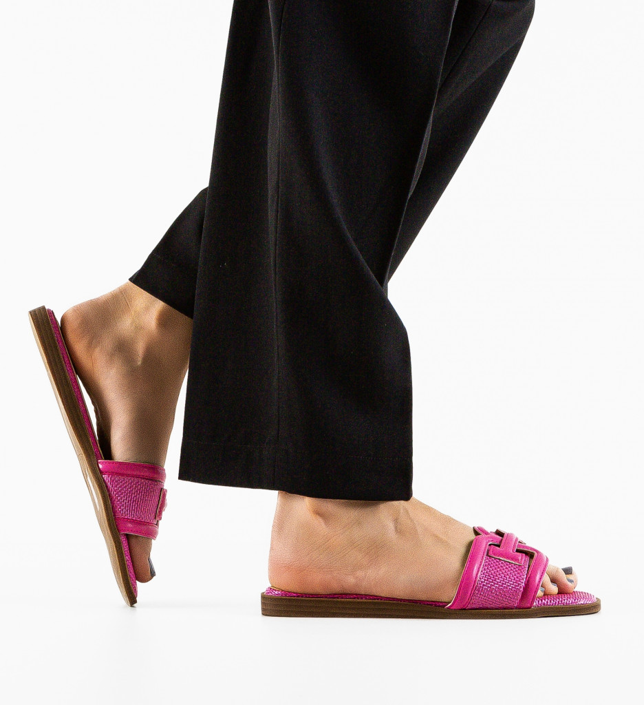 Papuci Dama Stomp Fuchsia - Confort și Stil - imagine 3