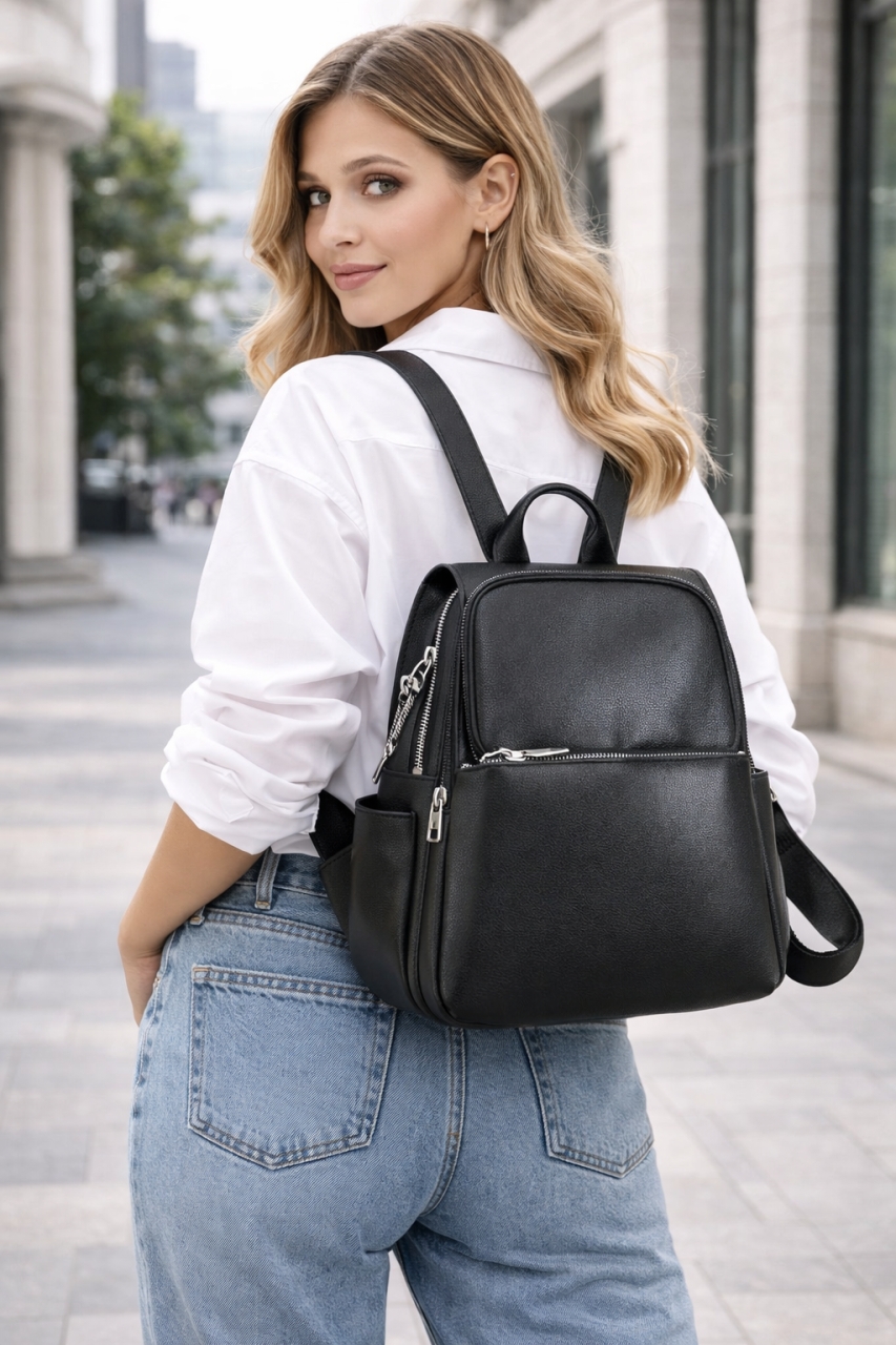 Rucsac Dama Piele Naturala Delis GT2075 - imagine 2