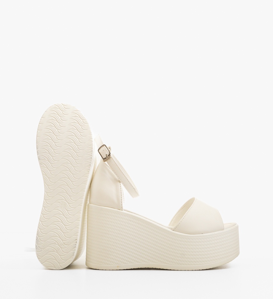 Sandale Platforme Dama Tamar Albe | Stil si Confort - imagine 3