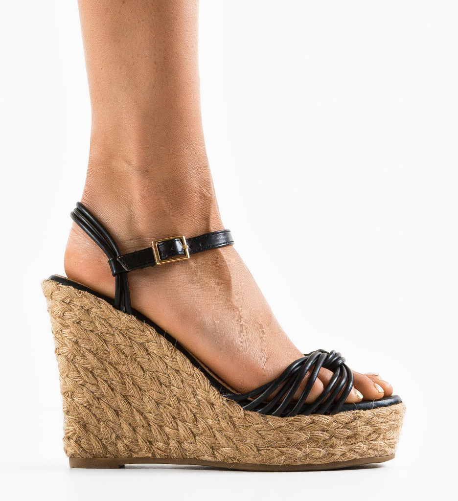 Sandale Platforme Miller Negre | Stil si Confort - imagine 4