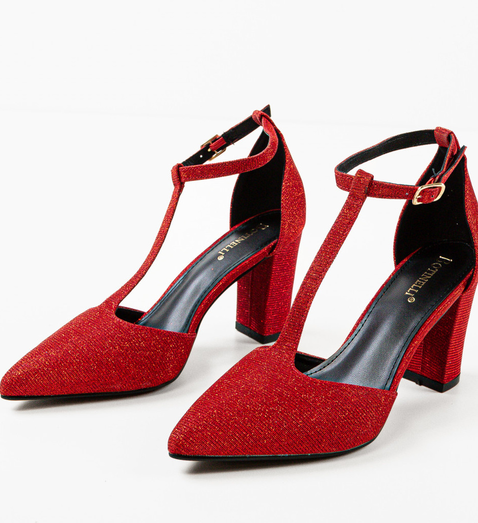 Pantofi Select Grena cu Toc Eleganți - imagine 5
