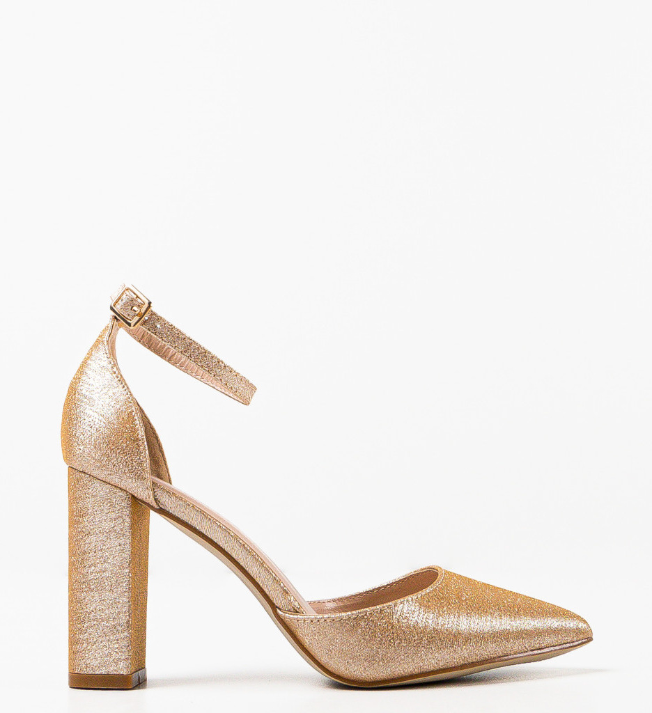 Pantofi cu toc Nakara Aurii 2 - Eleganți și Moderni - imagine 5