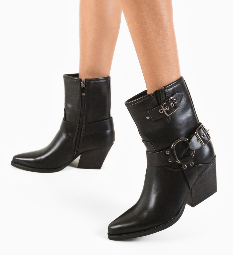 Botine Dama Larvak Negre - Stil Versatil - imagine 4