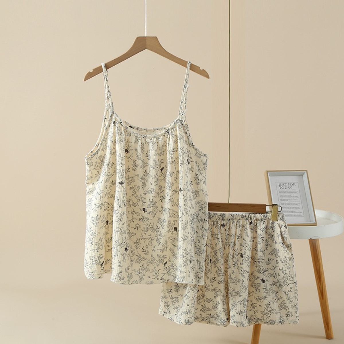 Pijama Dama 2 Buc. Bej Delis - imagine 3