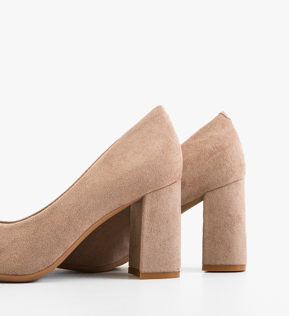 Pantofi Gyny Bej cu Toc | Eleganți și Moderni - imagine 5