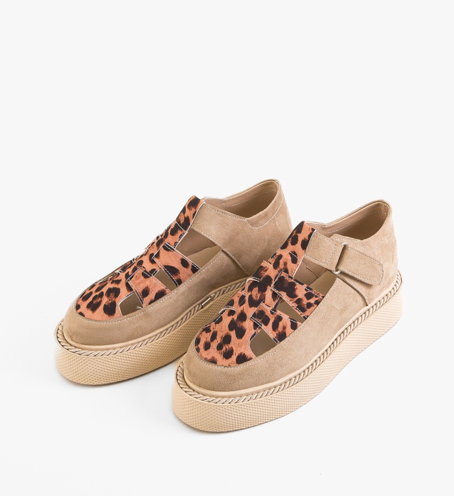 Pantofi Casual Gryndy Bej - Confort Stilat - imagine 6