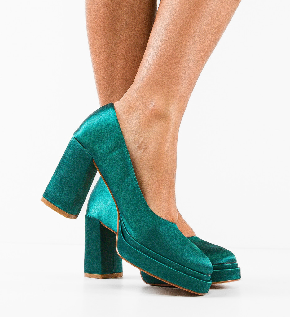 Pantofi Toc Eleganți Verde - Stil și Confort - imagine 5