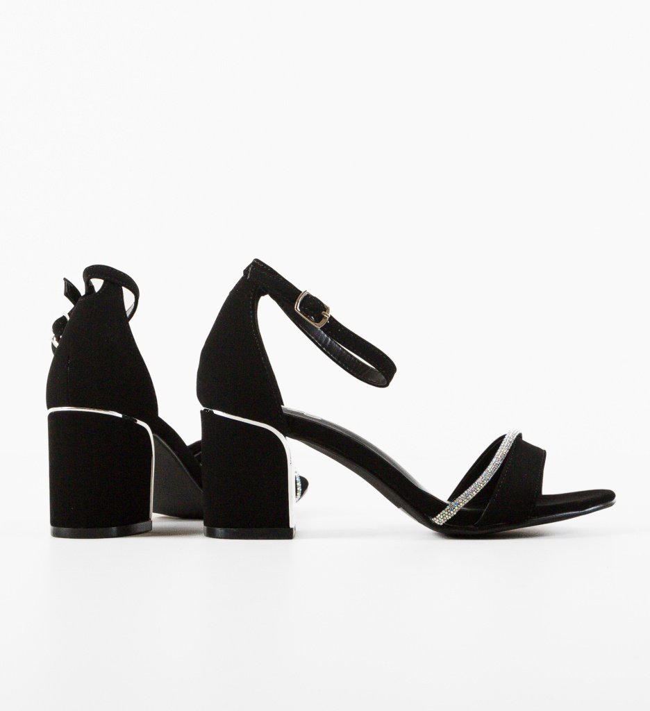 Sandale cu Toc Negre Lasgun - Eleganță și Stil - imagine 2