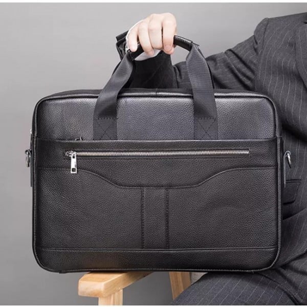 Servieta Andy GT1310 Piele Naturală Laptop Negru - imagine 6