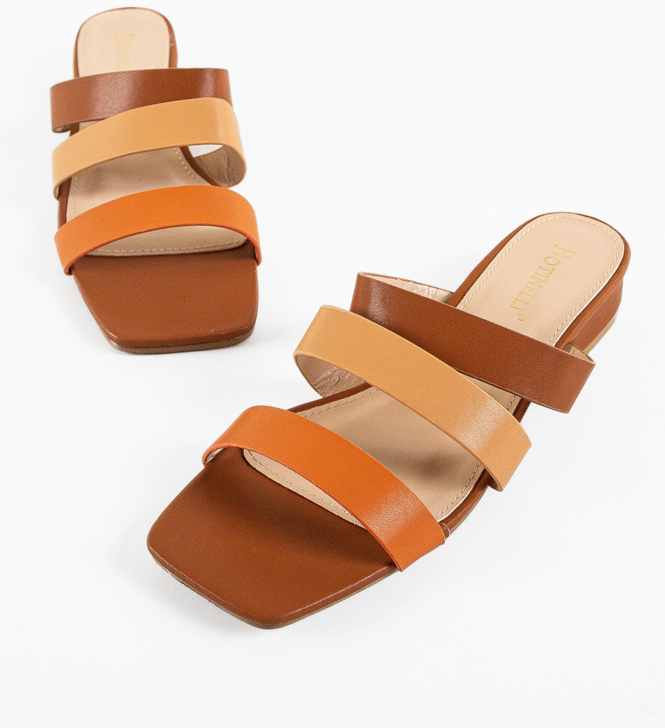 Papuci Dama Thalassa Camel | Confort & Stil - imagine 5