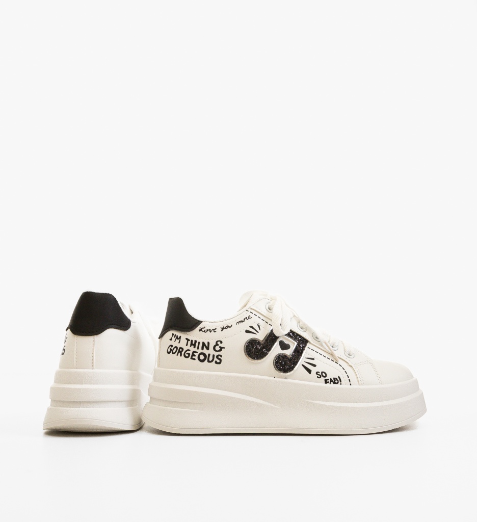 Sneakers Dama Imoge Albi | Confort și Stil - imagine 3