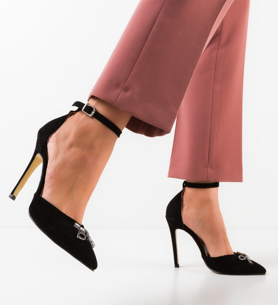 Pantofi cu toc Nanyta Negri | Eleganți - imagine 2