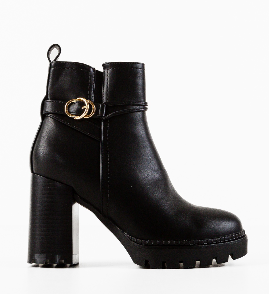 Botine Dama Farra Negre - Eleganță și Stil - imagine 4