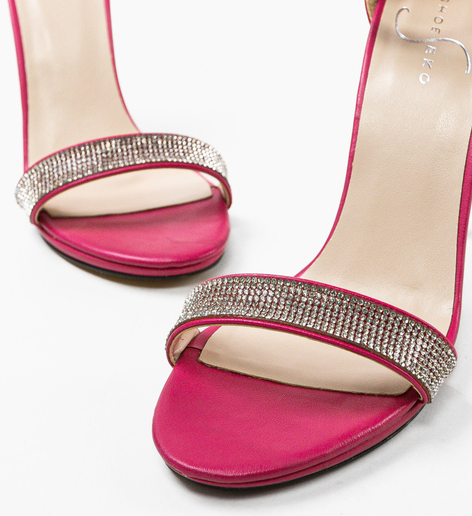 Sandale Cincil Fuchsia cu Toc Elegante - imagine 6