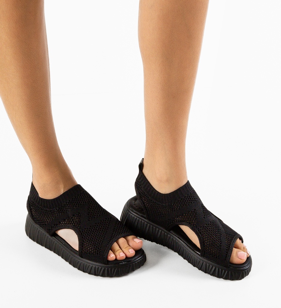 Sandale Existega Negre | Eleganță și Confort - imagine 2