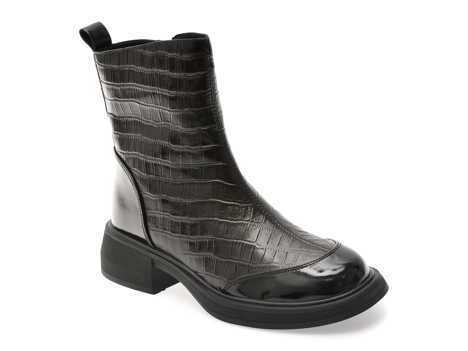 Ghete Flavia Passini Negre din Piele Naturală