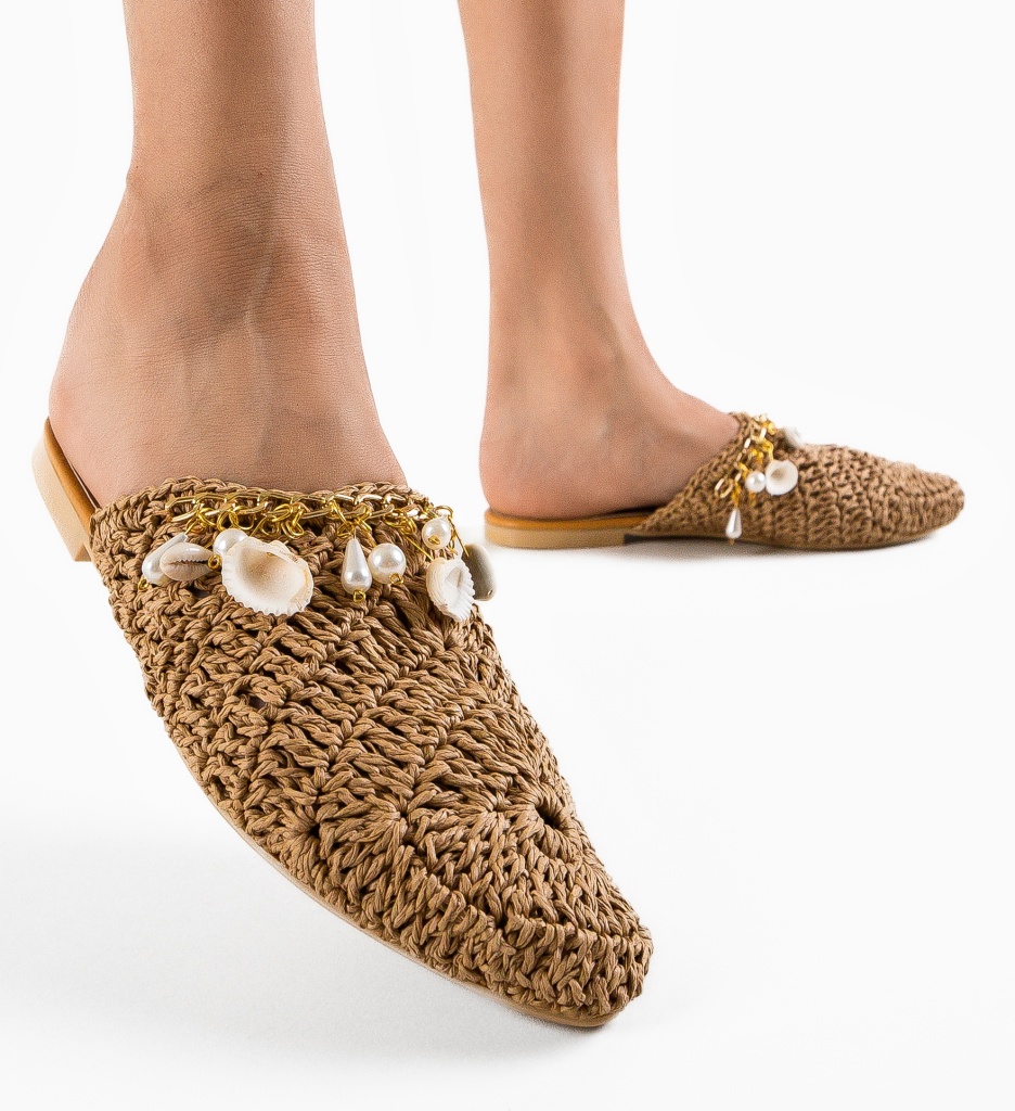 Papuci Brimlock Maro - Confort și Stil - imagine 3