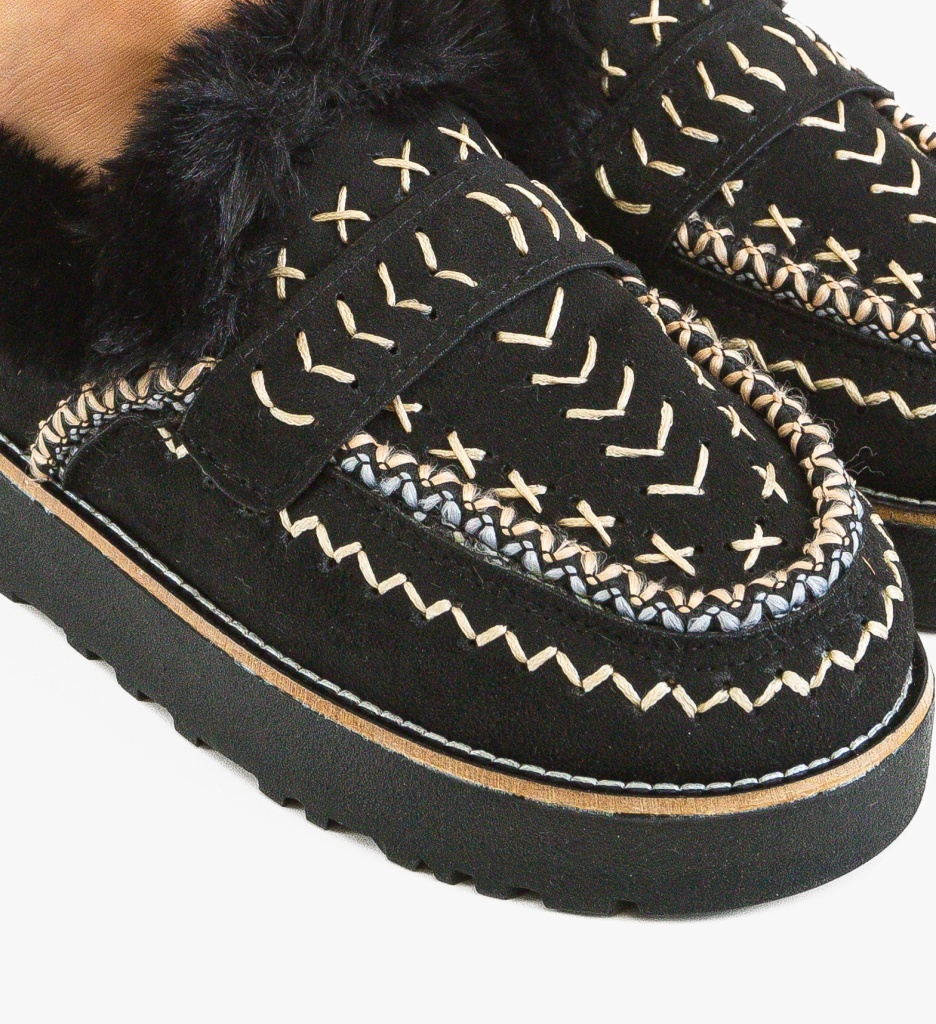 Pantofi Chunky Negri - Confort & Stil Urban - imagine 2