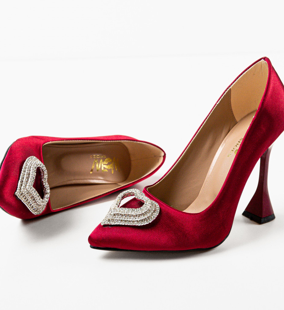 Pantofi cu Toc Myhear Grena - Eleganță Asigurată - imagine 6
