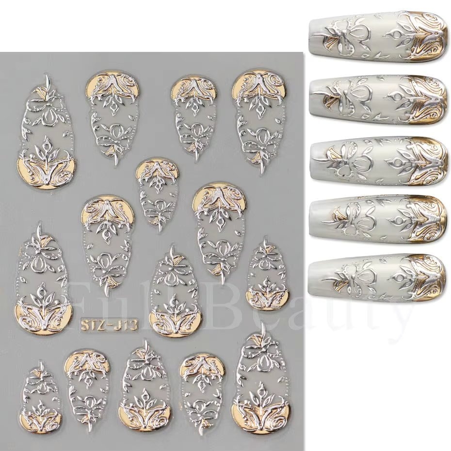 Abtibilduri 3D Marquise Rose Gold | Nail Art Rapid