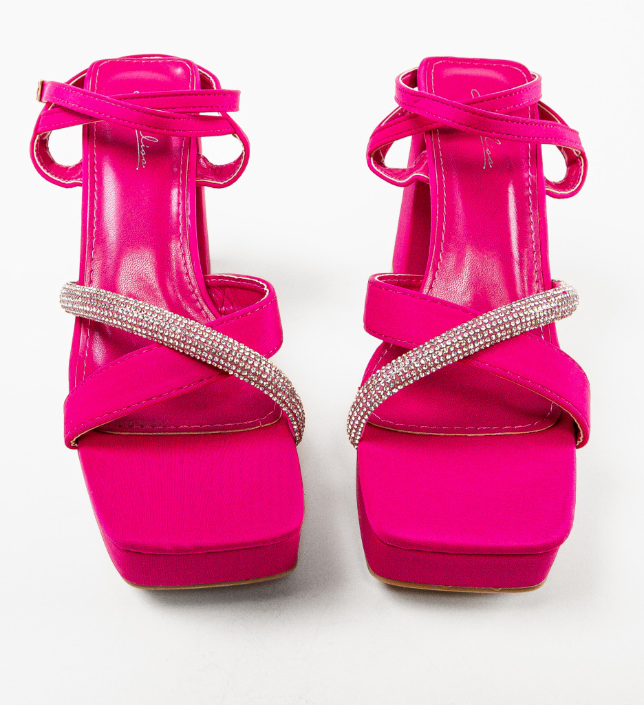 Sandale cu Toc Jakki Fuchsia - Eleganță Vară - imagine 6